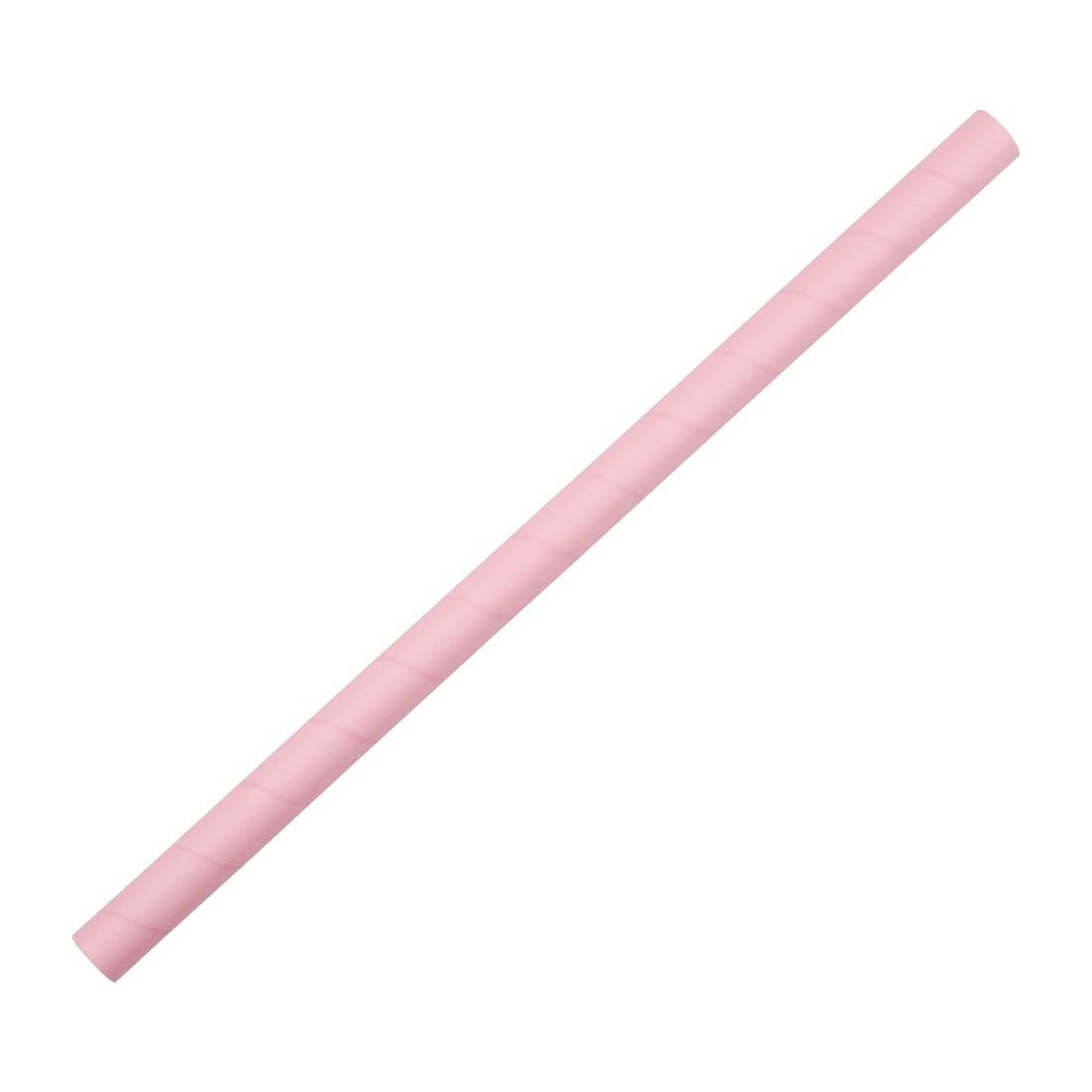 Fiesta Compostable Smoothie Paper Straw Pink - 210mm 10mm (Pack 250) FB149 - Whisk Hospitality - FB149