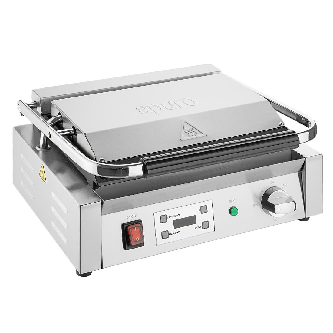 Apuro Extra Large Single Contact Grill Flat/Flat Plate CU607 - A - Whisk Hospitality - CU607-A