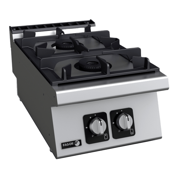 Fagor Kore 700 Series 400mm 2 Burner Gas Cooktop C-G720H - Whisk Hospitality - C-G720H