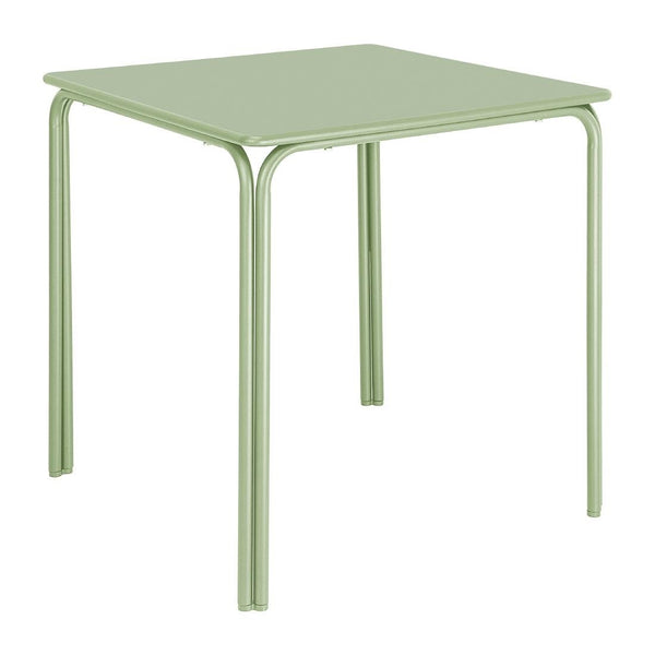Bolero Adeline Steel Square Table Light Green - 700mm HZ357 - Whisk Hospitality - HZ357