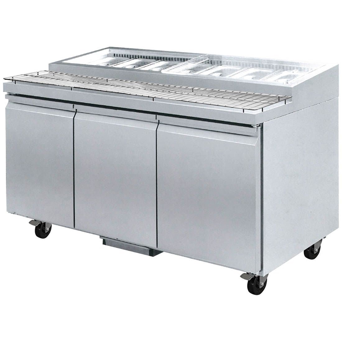 Thermaster Three door DELUXE Pizza Prep Bench - PWB200 - Whisk Hospitality - PWB200