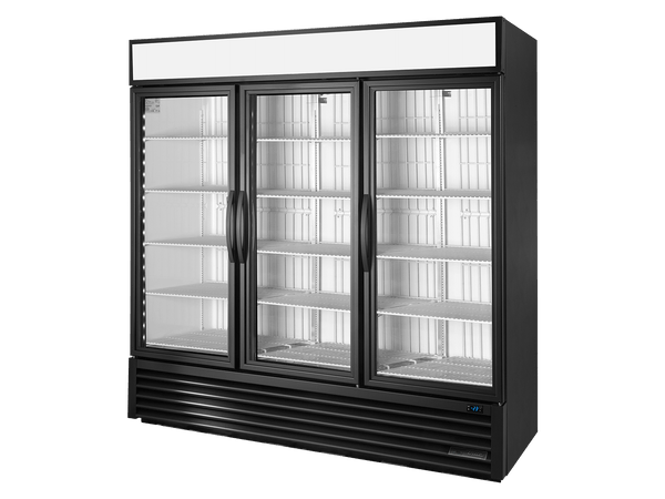 True Refrigeration Upright Retail Merchandiser Freezer 3 Full Glass Swing Doors - GDM - 72F - HC - TSL01 - Whisk Hospitality - GDM-72F-HC-TSL01