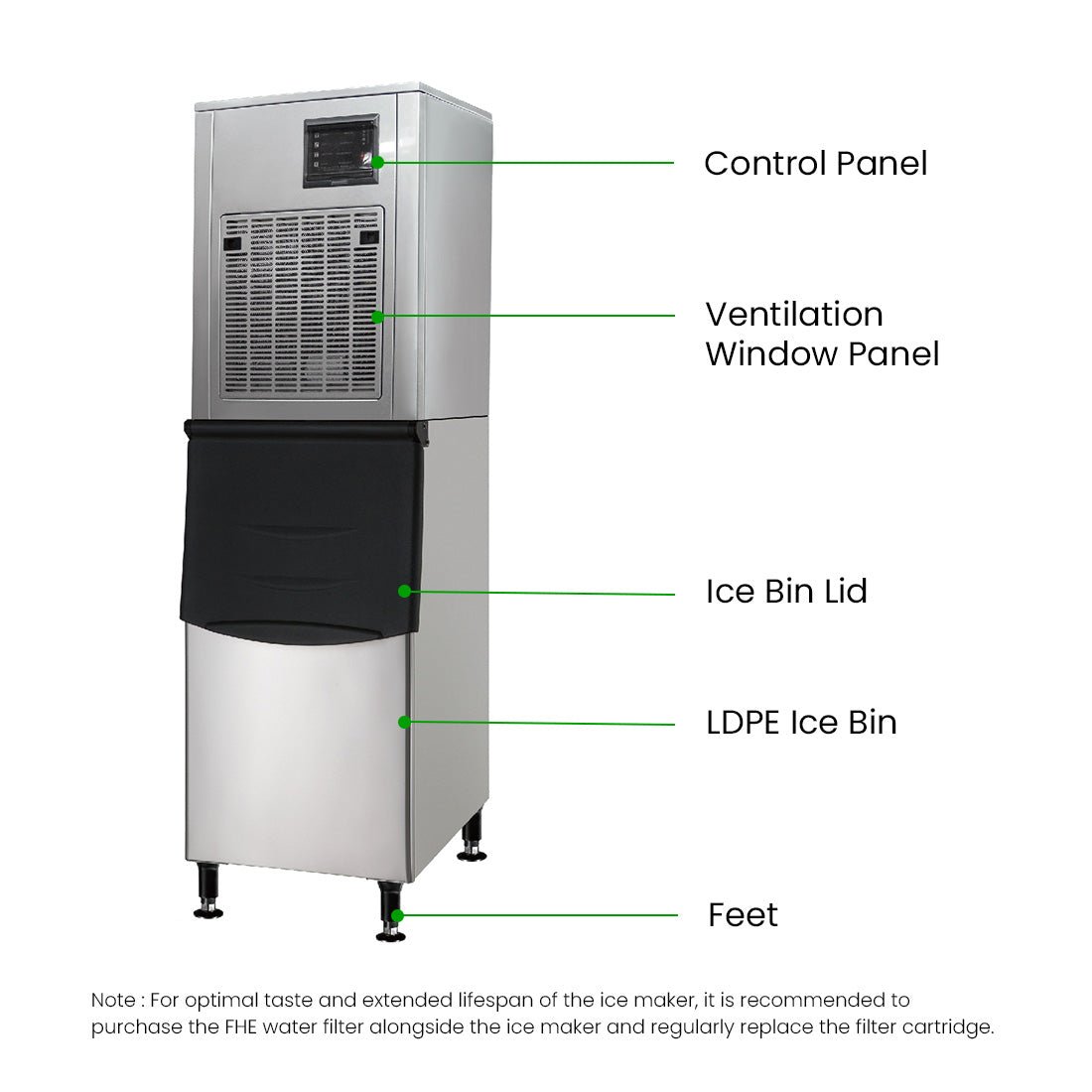 Blizzard Chewblet/Nugget Ice Maker 250Kg - SN - 258N - Whisk Hospitality - SN-258N