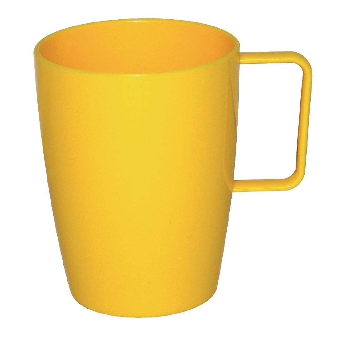 Olympia Kristallon Polycarbonate Handled Beaker Yellow - 284ml 10oz (Box 12) CE286 - Whisk Hospitality - CE286