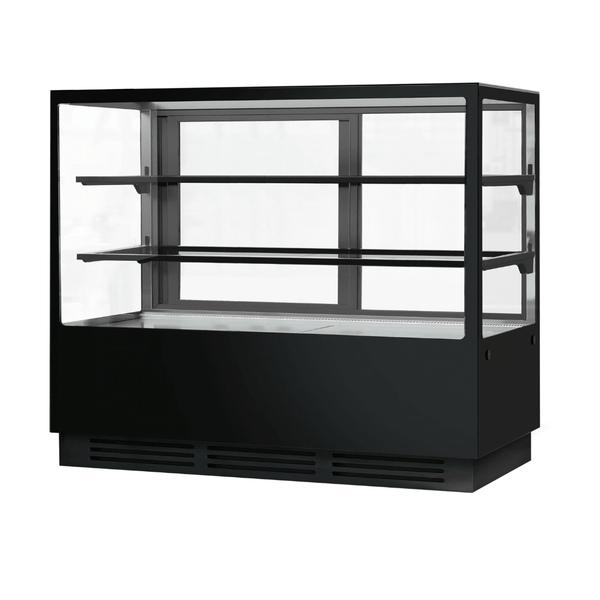 Bonvue Noir Tot 1500mm 2 Shelves Square Cake Display Cabinet CVS150-2B - Whisk Hospitality - CVS150-2B