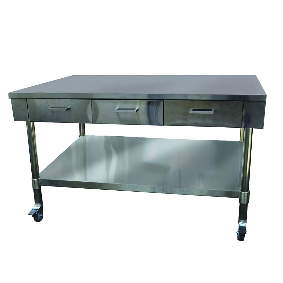 Work Bench with 3 Drawers and Under Shelf - SWBD8 - 3 - Whisk Hospitality - SWBD8-3