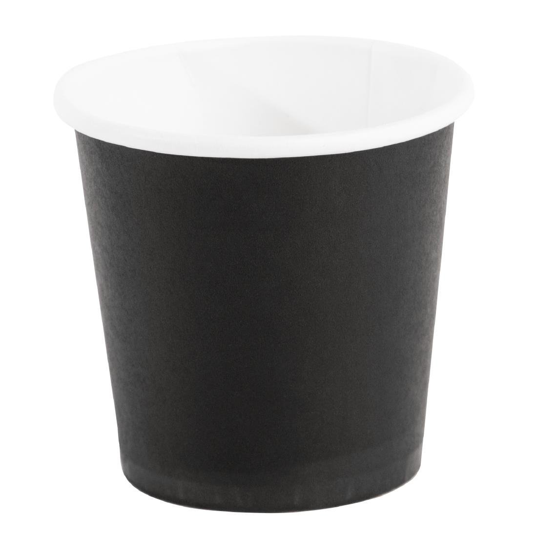 Fiesta Recyclable Hot Cup Single Wall Black 114ml (Sleeve 50) GF019 - Whisk Hospitality - GF019