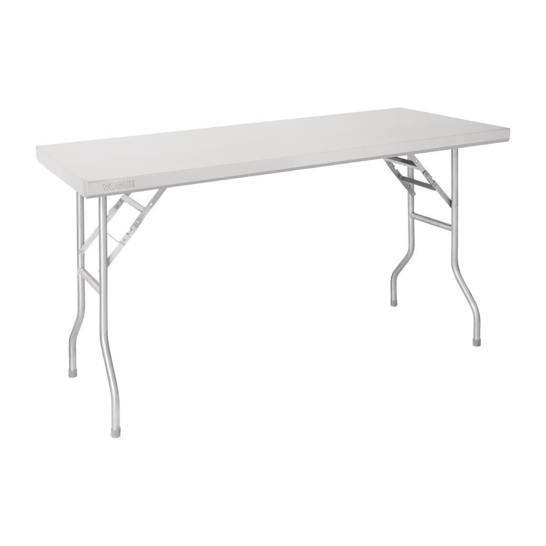 Vogue Folding Work Table St/St - 1220x610x780mm 48x24x31" FN288 - Whisk Hospitality - FN288