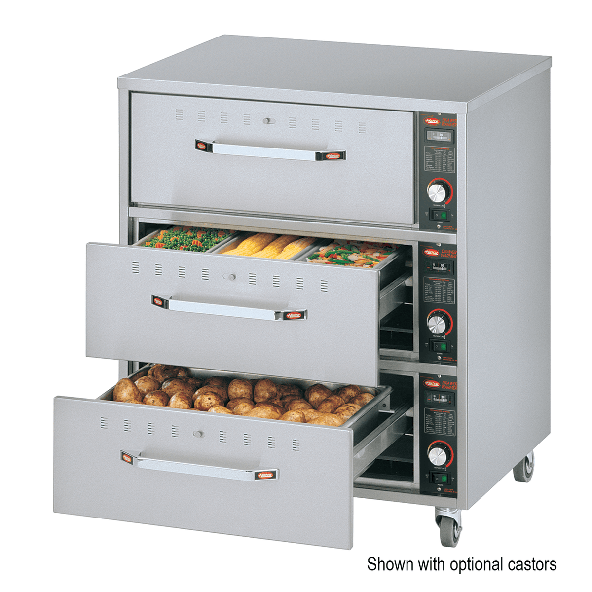 Hatco Freestanding Heated Drawer Warmer – 3 Drawer Model - Whisk Hospitality - HDW-3