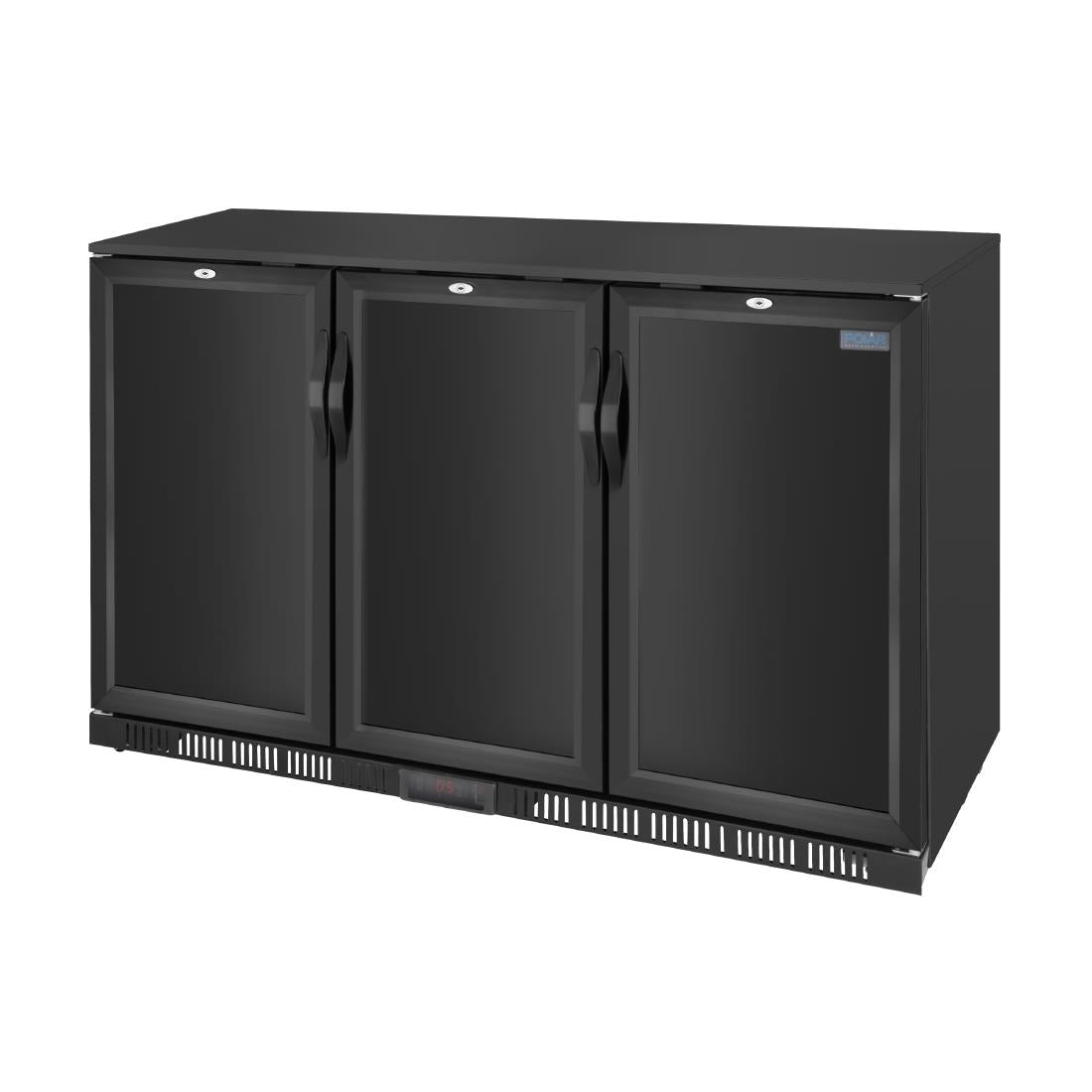 Polar G - Series Back Bar Cooler with Triple Solid Hinged Doors Black - 850mm GE999 - A - Whisk Hospitality - GE999-A