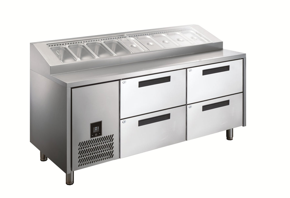 Glacian Pizza Prep With Doors HPB1815DD - Whisk Hospitality - HPB1815DD