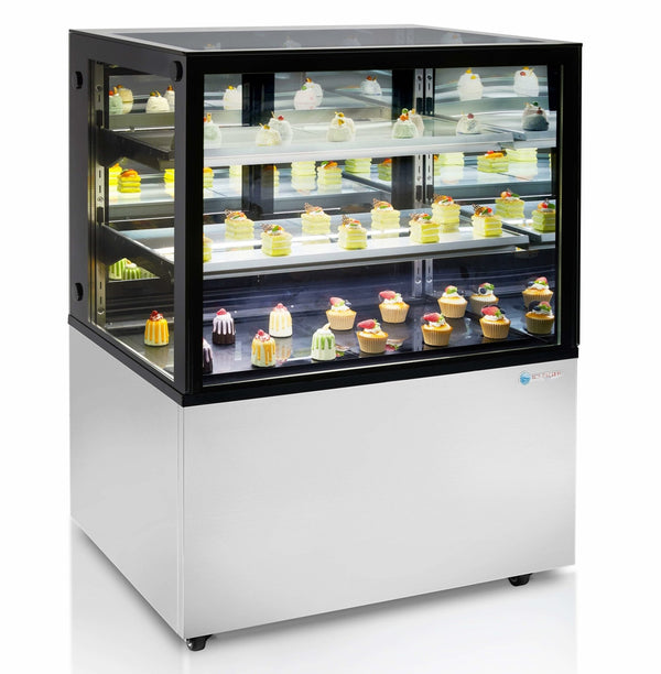 Novara Echo 90 300L Floor Standing Refrigerated Display - Stainless Steel - Whisk Hospitality - Novara-Echo-90-SS