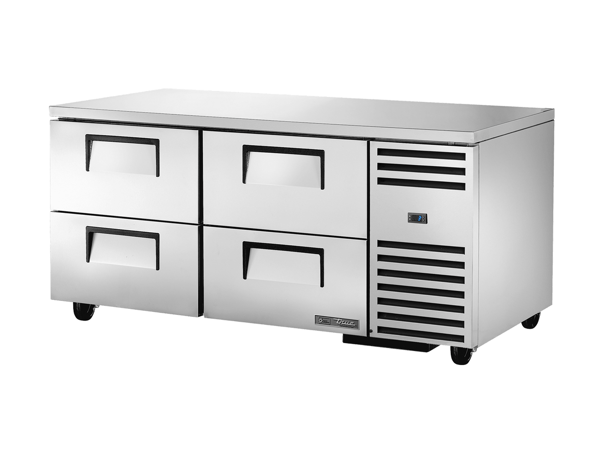 True Refrigeration Deep Undercounter Refrigerator 4 Drawers - TUC - 67D - 4 - HC - Whisk Hospitality - TUC-67D-4-HC
