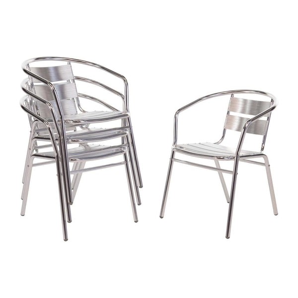 Bolero Armchair Alu. - 53Wx58Dx73.5Hcm (Pack 4) U419 - Whisk Hospitality - U419