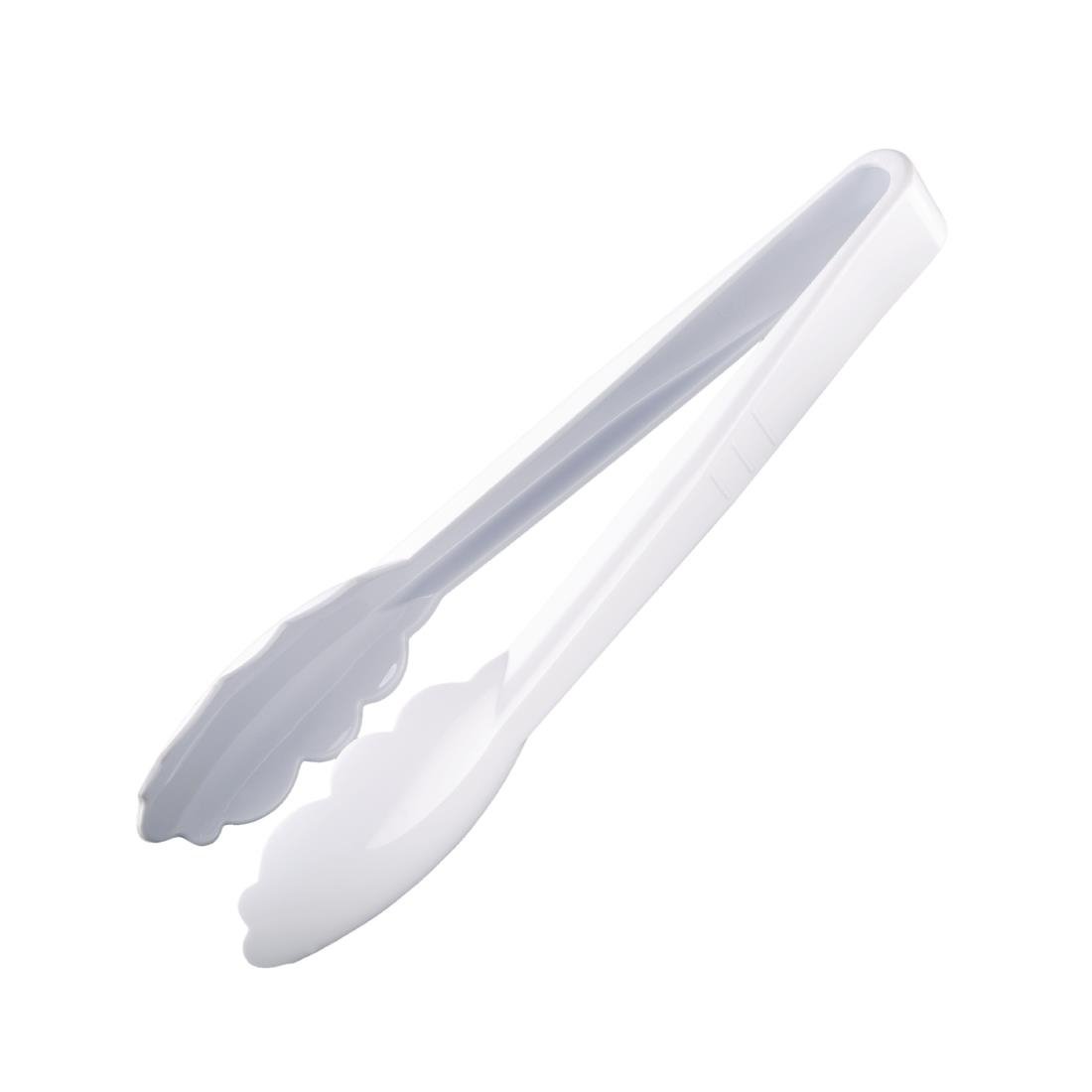 Vogue Tongs White - 230mm 9" P941 - Whisk Hospitality - P941