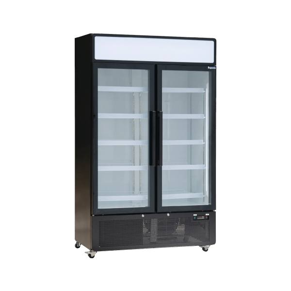 Exquisite DC880PB Black Two Door Upright Fridge - Whisk Hospitality - 3PA-8767-DHT-DC880PB