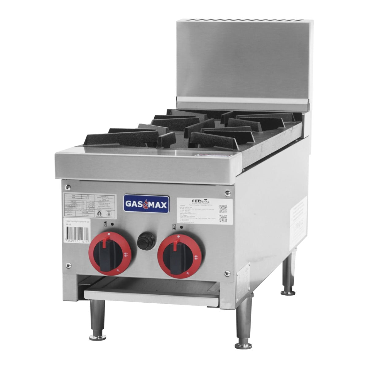 Gasmax Gas 2 Burner Cook Top RB - 2ELPG - Whisk Hospitality - RB-2ELPG