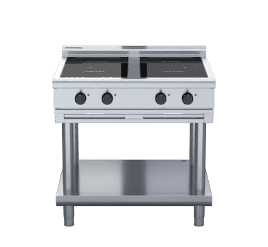 Waldorf 800 Series Inl8400R5 Ls 900Mm Electric Induction Cooktop Low Back Version Leg Stand - Whisk Hospitality - INL8400R5-LS