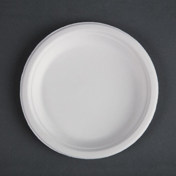 Fiesta Compostable Bagasse Round Plate 179mm (Pack 50) CW905 - Whisk Hospitality - CW905