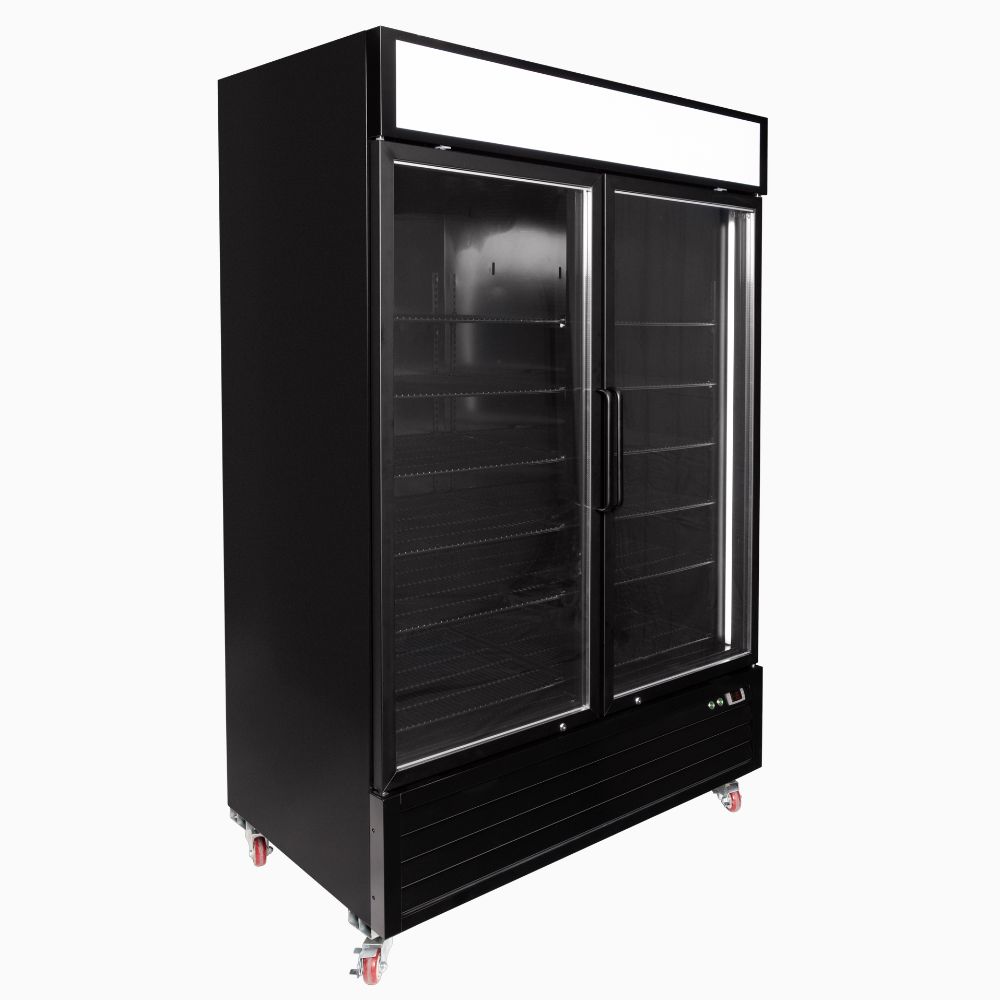 Bromic Upright Display Fridge 1266L - 2 Door - Flat Glass - Lightbox UC1250GDL - NR - Whisk Hospitality - UC1250GDL-NR