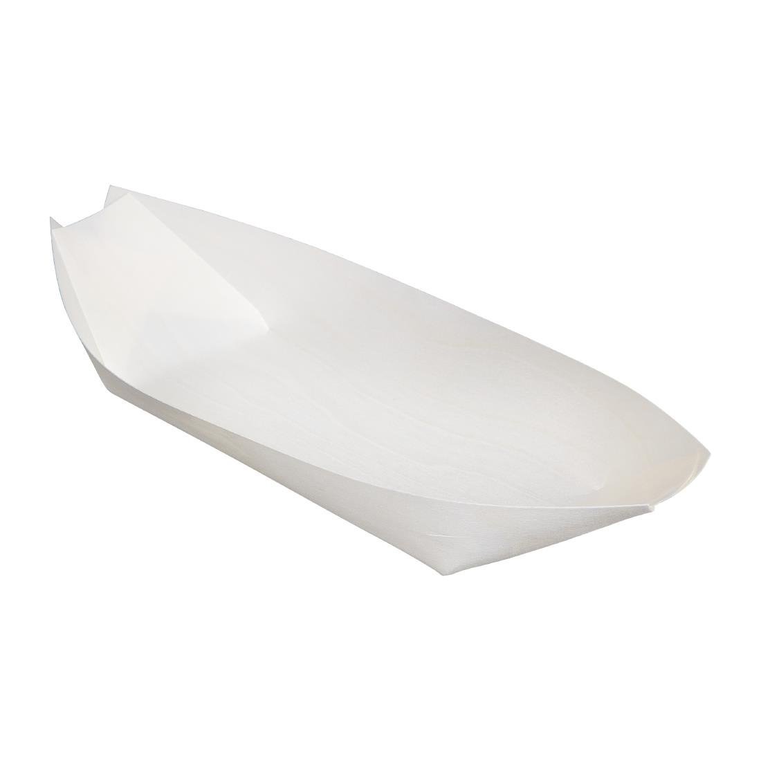 Fiesta Compostable Poplar Wooden Boat - 250mm (Pack 100) DK386 - Whisk Hospitality - DK386