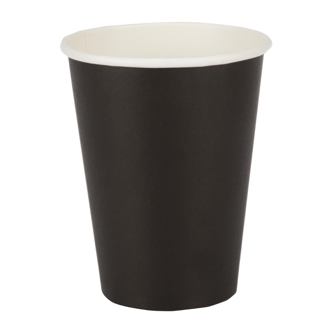 Fiesta Recyclable Hot Cup Single Wall Black 340ml (Box 1000) GF042 - Whisk Hospitality - GF042