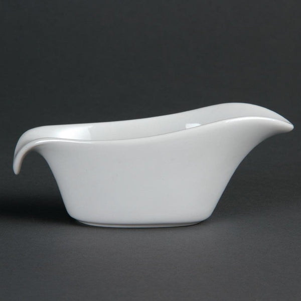 Olympia Whiteware Gravy Boat - 85ml 3oz 140mm (Box 6) CB707 - Whisk Hospitality - CB707