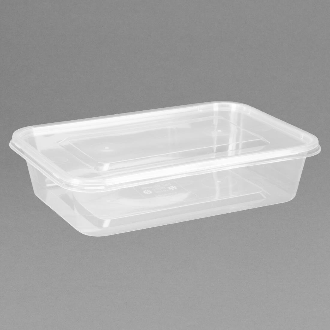 Fiesta Recyclable Microwave Plastic Container - 500ml with Lids (Box 250) DM181 - Whisk Hospitality - DM181