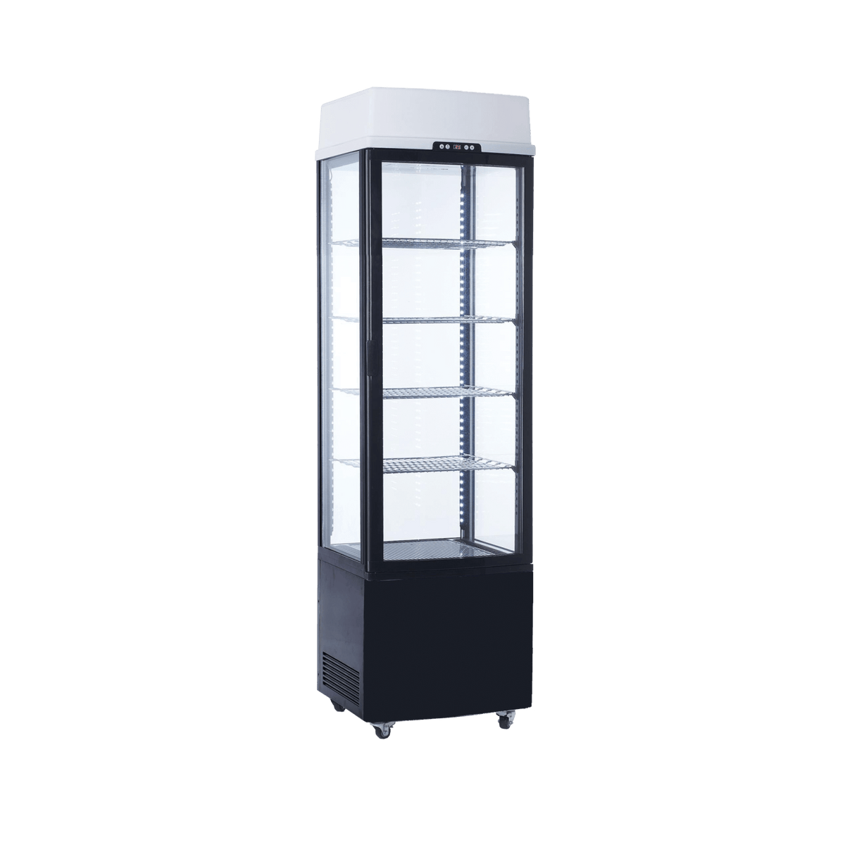 Exquisite Black Four Sided Glass Upright Display Fridge - CTD235 - Whisk Hospitality - CTD235-B