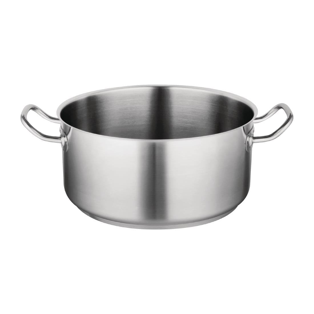 Vogue Casserole Pan St/St - 360mm 13Ltr 439fl oz T187 - Whisk Hospitality - T187