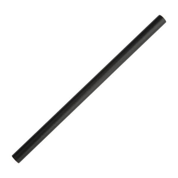 Fiesta Compostable Smoothie Paper Straw Black - 210mm 10mm (Pack 250) FB145 - Whisk Hospitality - FB145