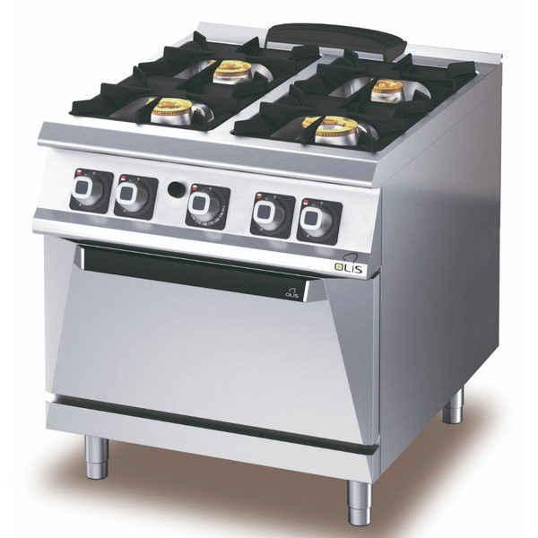 Olis D74/10 CGG 4 Burner Gas Range Static Gas Oven - Whisk Hospitality - 3PA-6378-D74/10CGG