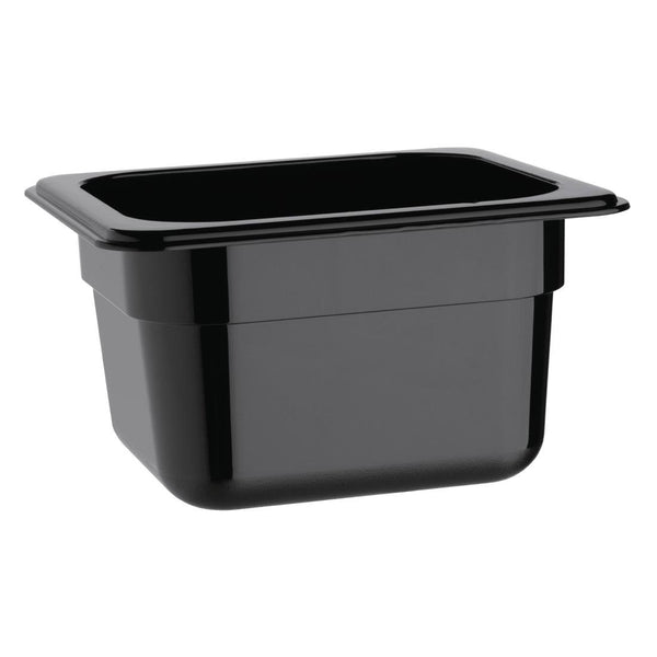 Vogue Black Polycarbonate - GN 1/6 100mm U470 - Whisk Hospitality - U470