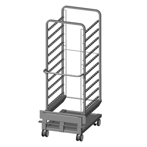 LAINOX Additional roll in/out trolley. Takes 20 x 2/1 GN trays. 690 x 835 x 1710 mm. - Whisk Hospitality - KKS202