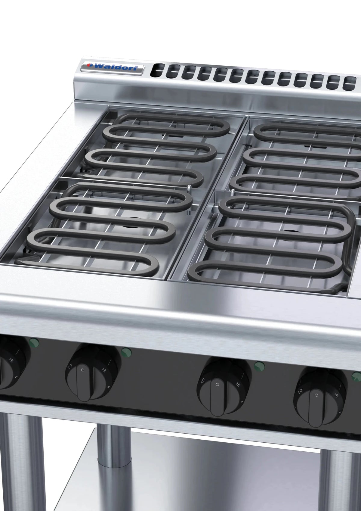 Waldorf Bold Rnlb8400E Ls 600Mm Electric Cooktop Low Back Version Leg Stand - Whisk Hospitality - RNLB8400E-LS