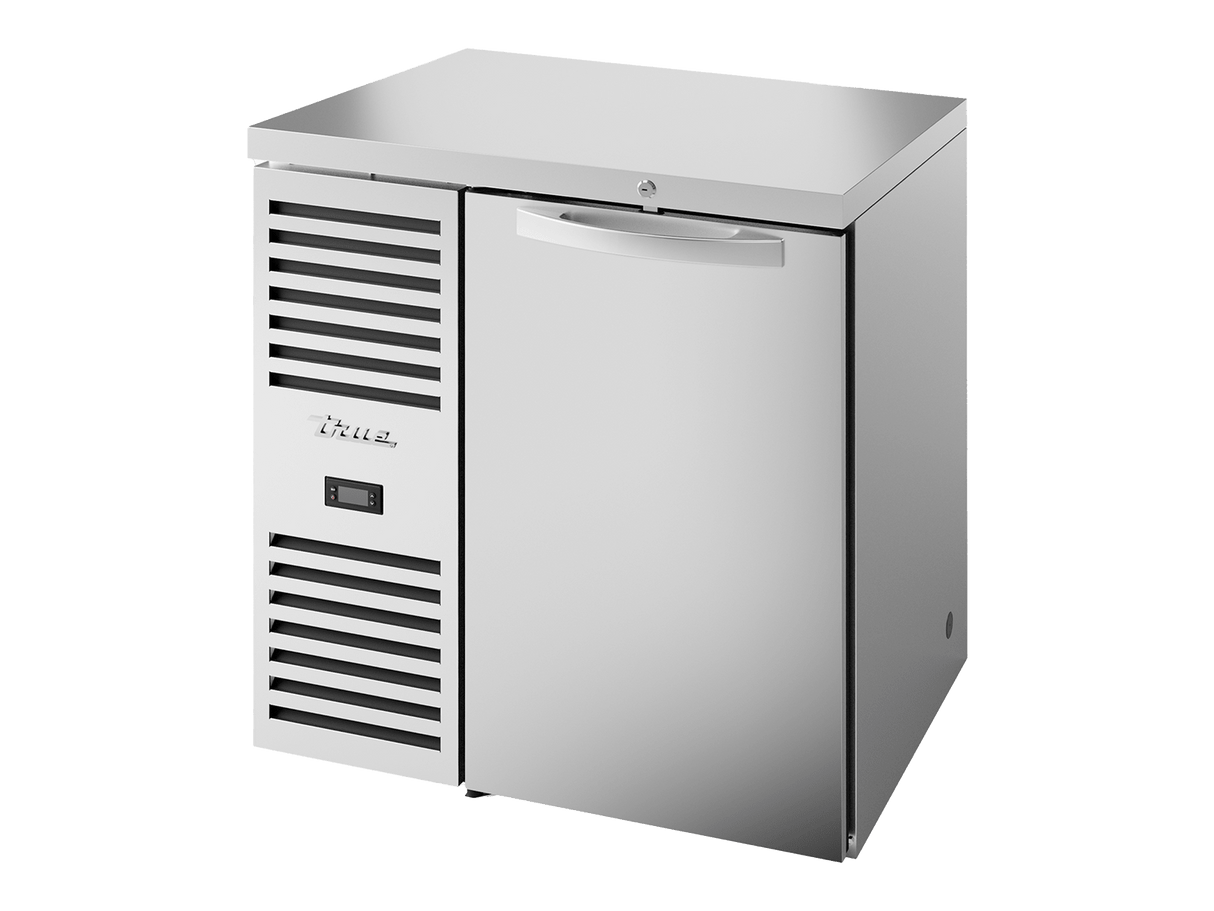 True Refrigeration Bar Refrigerator Stainless Steel Ext 1 Solid Swing Door - TBR32 - RISZ1 - L - S - S - 2 - Whisk Hospitality - TBR32-RISZ1-L-S-S-2
