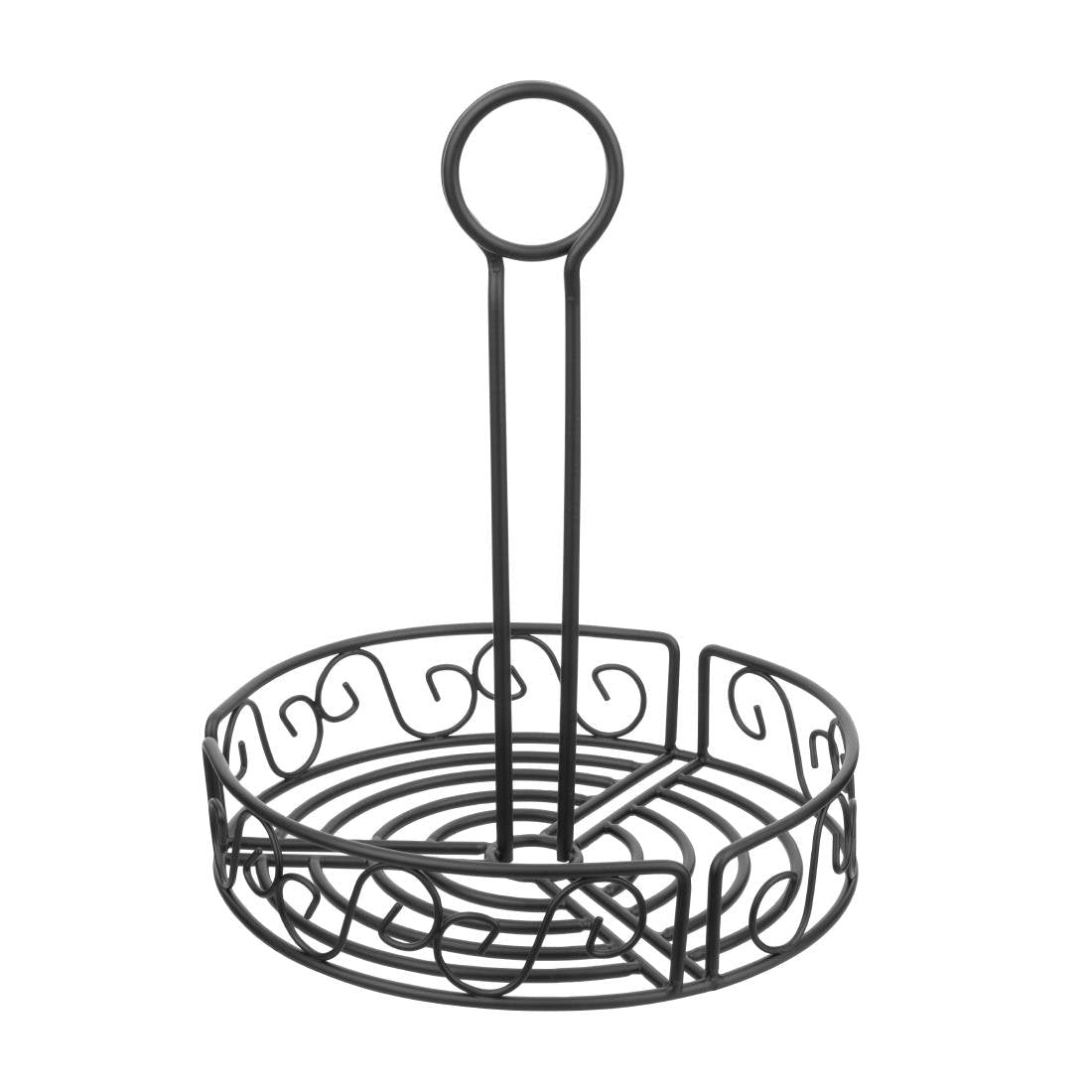 Olympia Black Wire Condiment Holder 195(dia)x235(h)mm GM245 - Whisk Hospitality - GM245