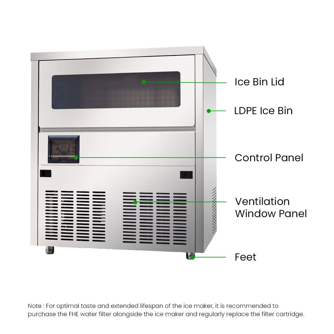Blizzard Under Bench Ice Maker Air Cooled - SN - 81B - Whisk Hospitality - SN-81B