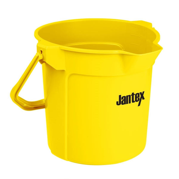 Jantex Graduated Bucket with Pouring Lip Yellow - 10Ltr FU834 - Whisk Hospitality - FU834