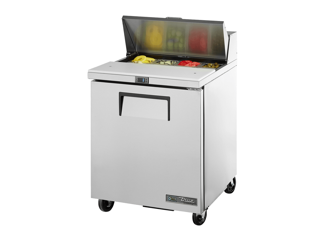 True Refrigeration Prep Table 8x 1/6 Top Pans 1 Solid Swing Door - TSSU - 27 - 08 - HC - Whisk Hospitality - TSSU-27-08-HC