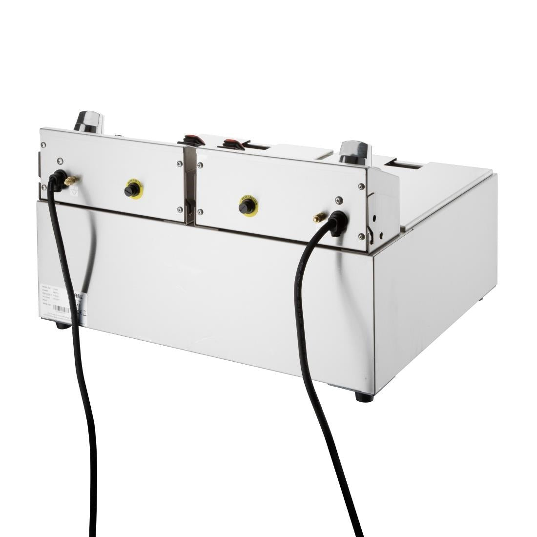 Apuro Double Electric Fryer with Timer - 5Ltr - 2x2.8kW CU624 - A - Whisk Hospitality - CU624-A
