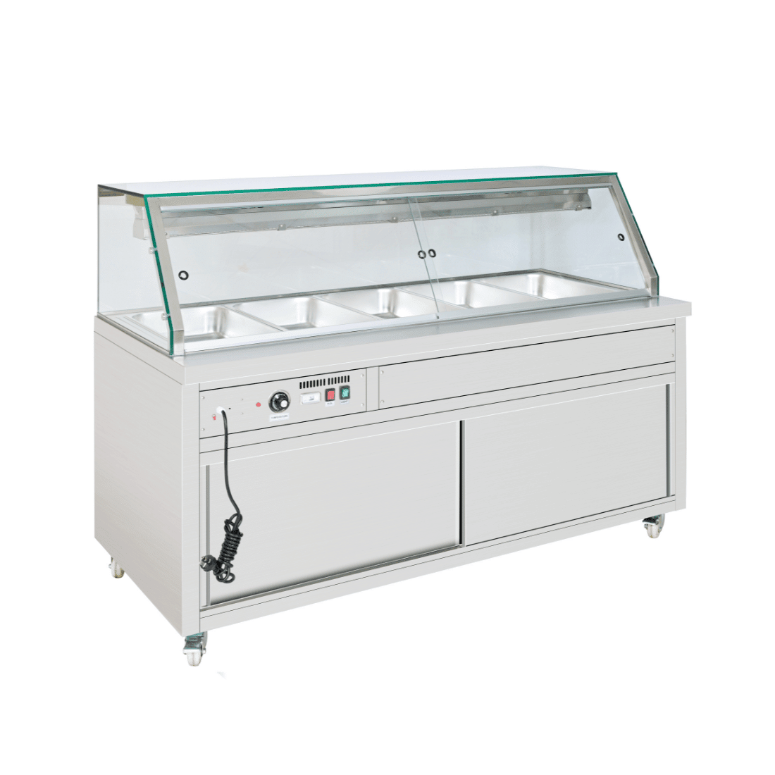 Thermaster Wet and Dry Bain Marie Display 5x1/1 GN Pans PG180FE-XG - Whisk Hospitality - PG180FE-XG
