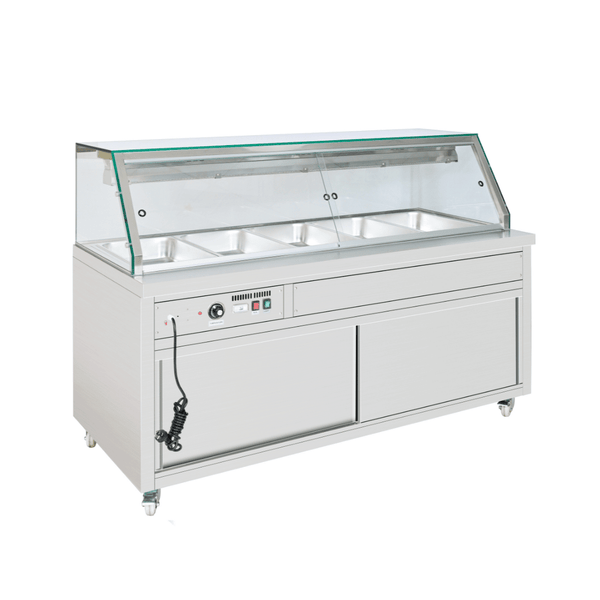 Thermaster Wet and Dry Bain Marie Display 5x1/1 GN Pans PG180FE-XG - Whisk Hospitality - PG180FE-XG