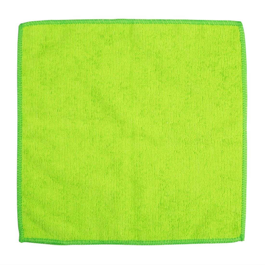 Jantex Microfibre Cloths - Green (Pack 5) HX270 - Whisk Hospitality - HX270