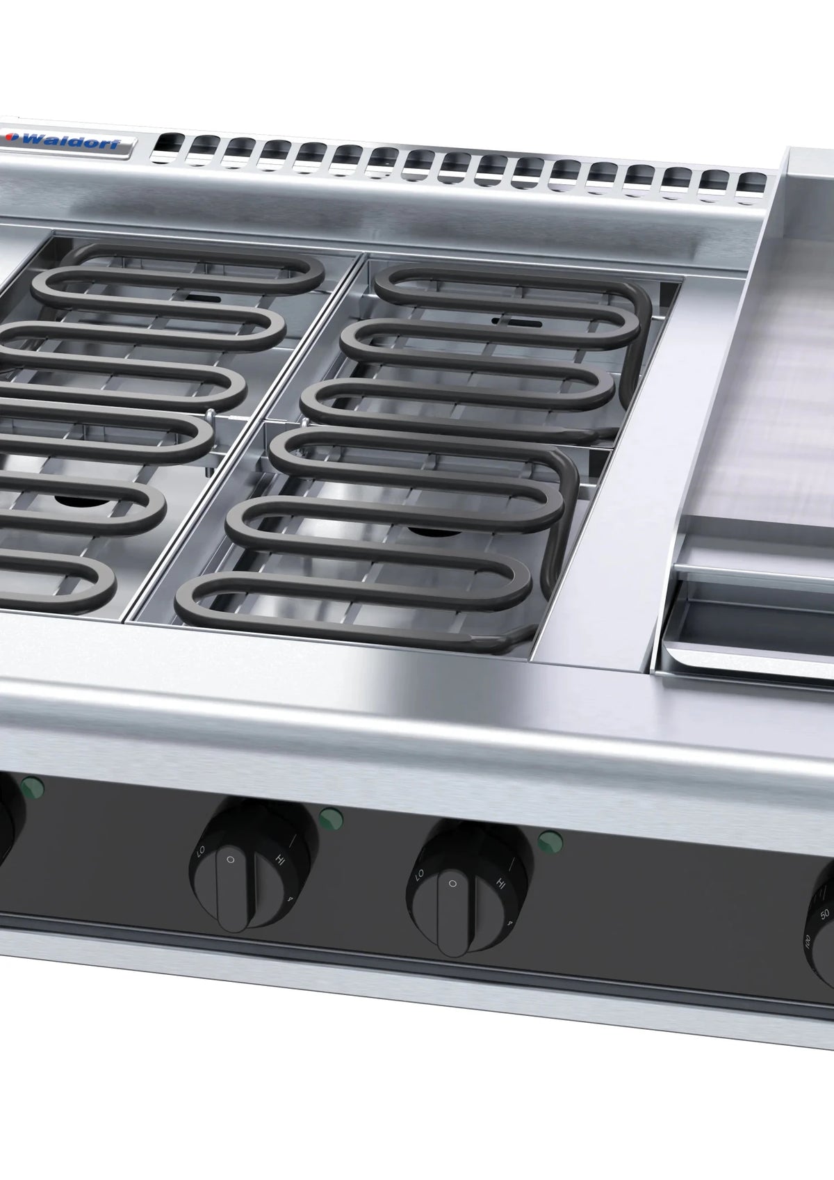 Waldorf Bold Rnlb8603E B 900Mm Electric Cooktop Low Back Version Bench Model - Whisk Hospitality - RNLB8603E-B