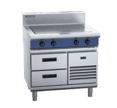 Blue Seal Evolution Series E57 Rb 900Mm Electric Solid Top Refrigerated Base - Whisk Hospitality - E57-RB