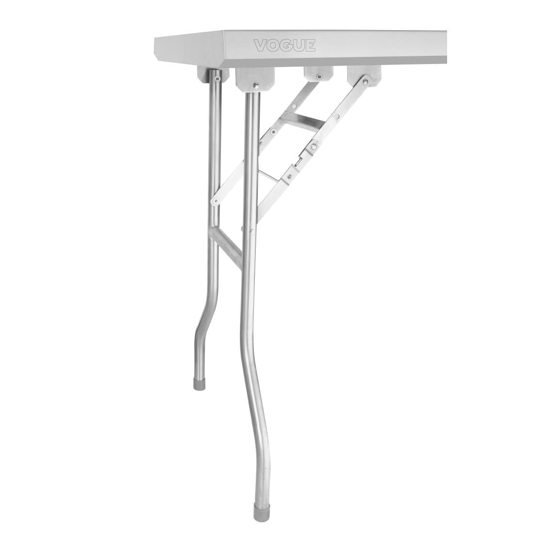 Vogue Folding Work Table St/St - 1830x760x780mm 73x30x30 3/4" DR195 - Whisk Hospitality - DR195