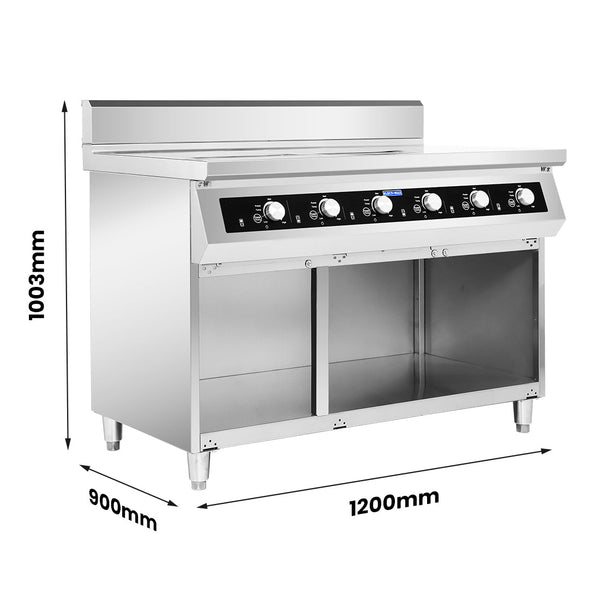 ElectMax 900 Series Induction 6 Burner Cooker with Splashback EIC9-1200P - Whisk Hospitality - EIC9-1200P