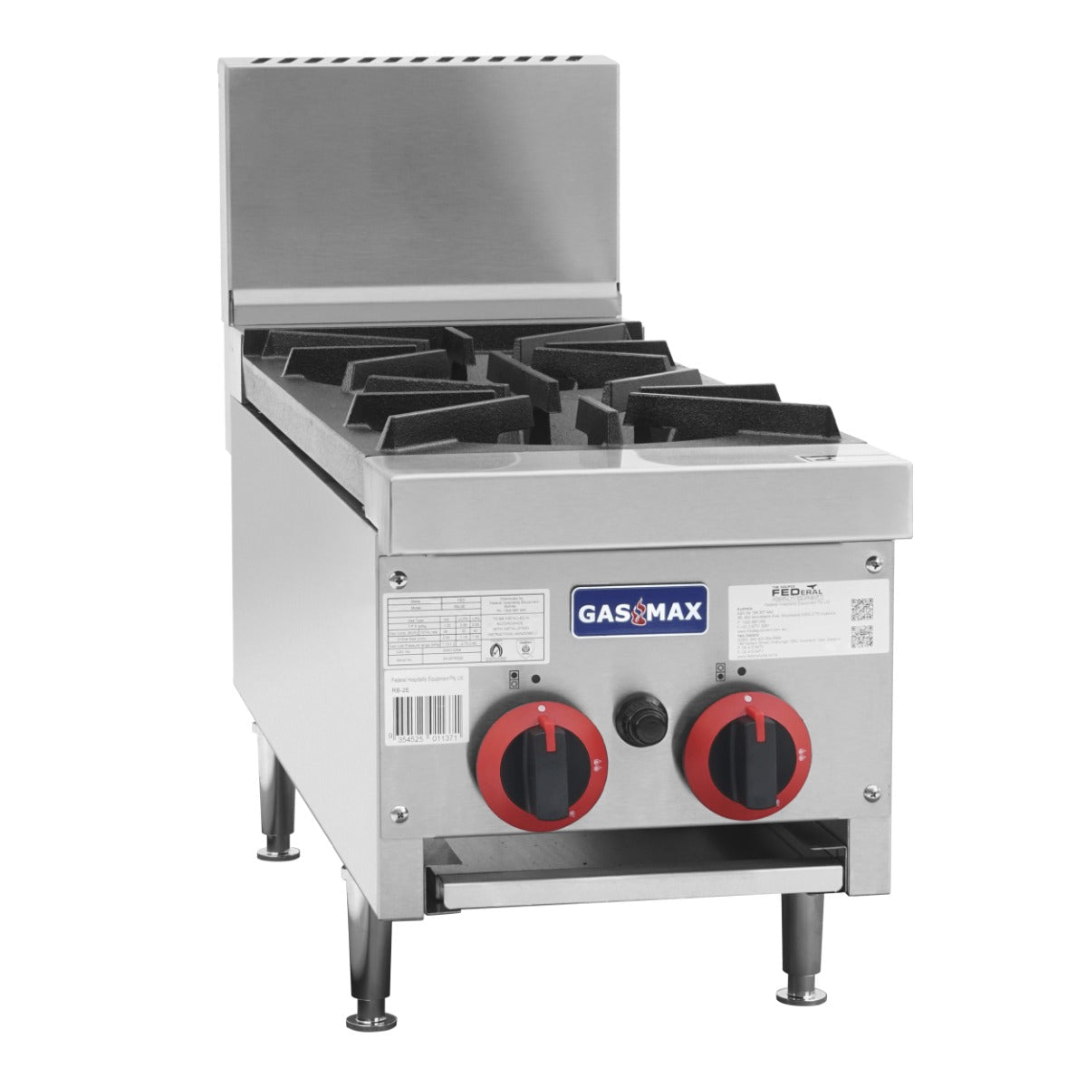 Gasmax Gas 2 Burner Cook Top RB - 2ELPG - Whisk Hospitality - RB-2ELPG