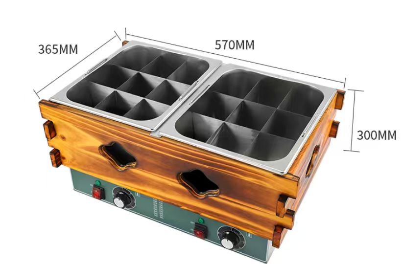 Compartment Oden Cooker - 18 Grids - 570*365*300mm - Whisk Hospitality - 621927
